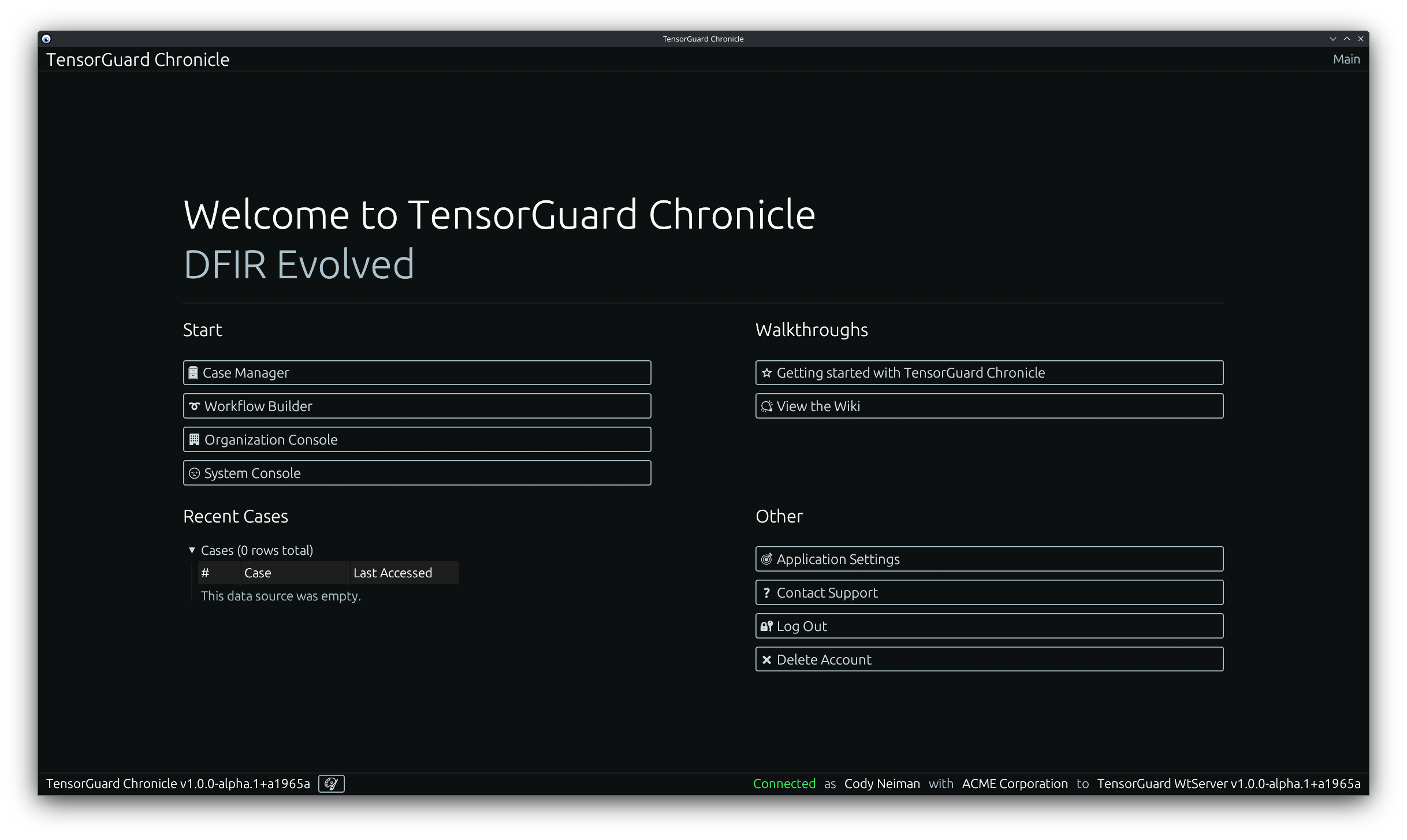 TensorGuard - Welcome Screen